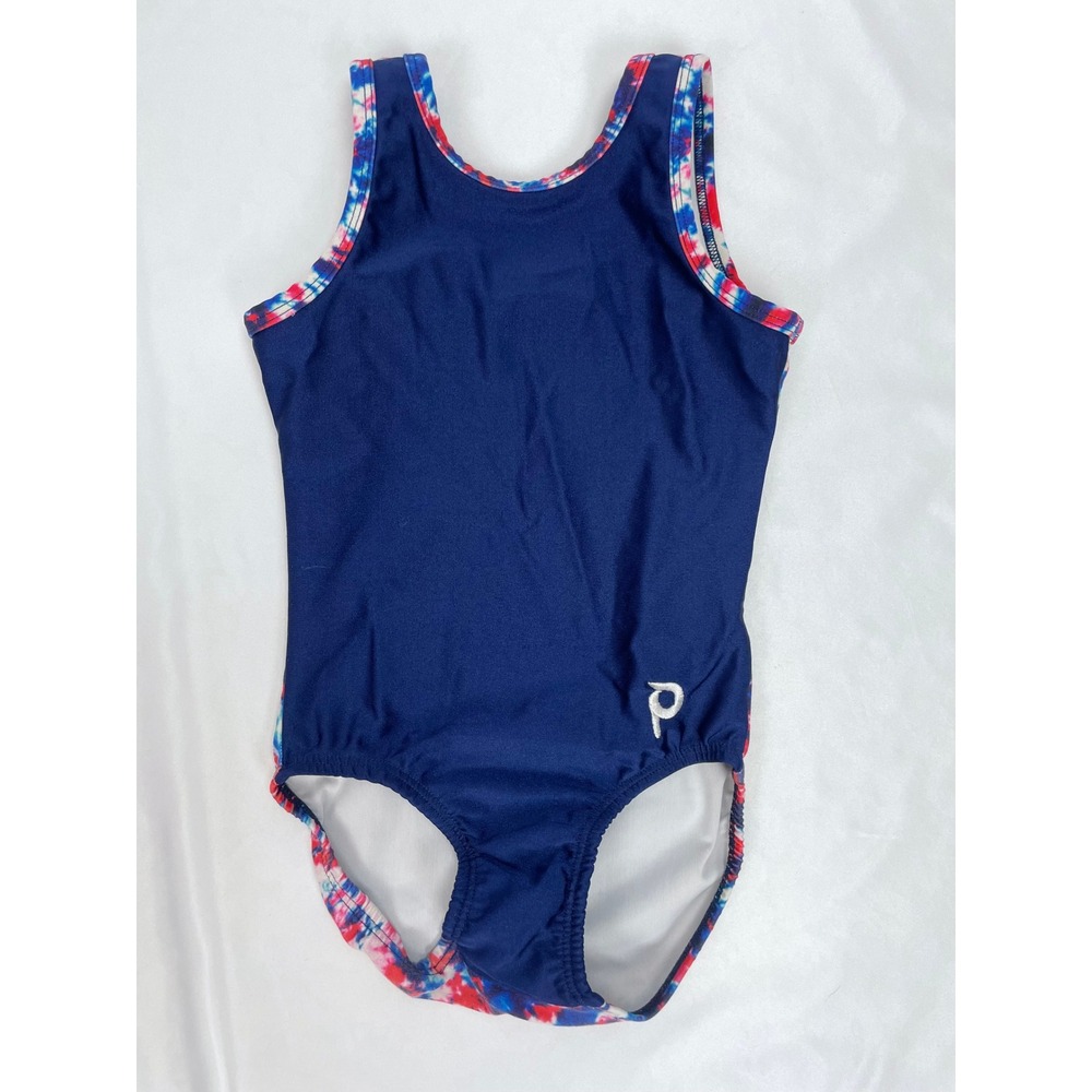 Plum Leotard CS Girl Small Blue Red Tie Dye Gymnastics Dance Gymnasts Patriotic